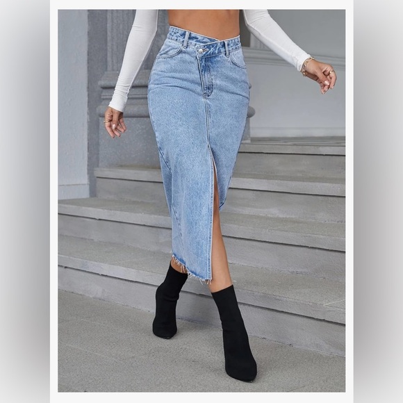 🔥 Casual high waisted denim skirt - Picture 5 of 12